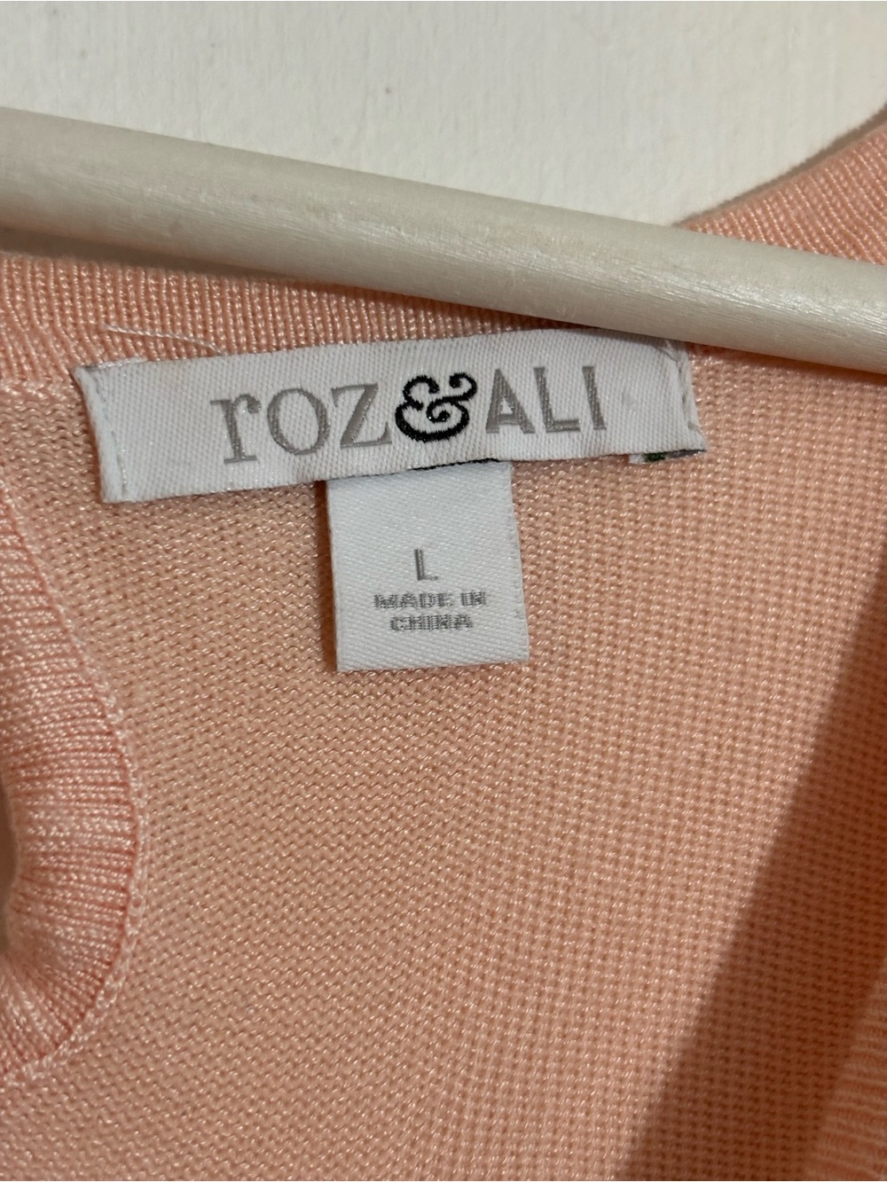 Roz & Ali Blush Lace-Sleeve Scoop Neck Sweater - Picture 2 of 5